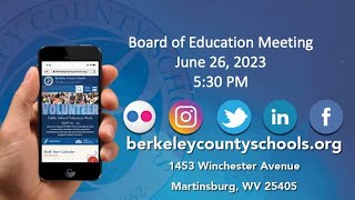 Board of Education Meeting - June 26,2023