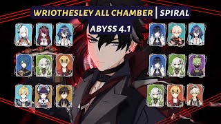 [Genshin Impact] | Wriothesley Multi Variant - Spiral Abyss 4.1 | All Chamber - Floor 12