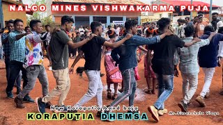 Nalco Mines Damanjodi Vishwakarma Puja Dhemsa Dance | Koraputia Demsa | Koraputia Band Baja | Kemta