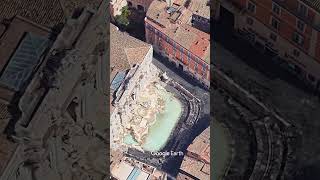 Aerial View Trevi Fountain, Rome, Italy #travel #romanruins #europe