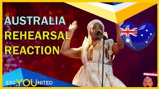 AUSTRALIA REACTION: First Rehearsal - Electric Fields "One Milkali (one blood)" - Eurovision 2024