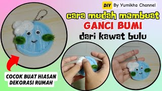 DIY | How to make Earth Keychain with Pipe Cleaners | Easy DIY Project by Yumikha Channel #64