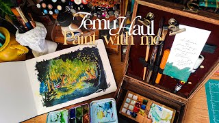 Art Haul TEMU | Pintando escena La Princesa y el Sapo en ACUARELA - Paint with me