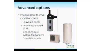 Heat Pump Water Heater, presentation recorded for EEN