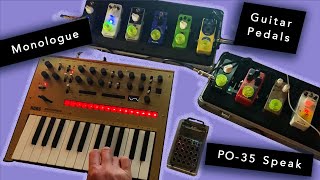 Korg Monologue + Pocket Operator Speak + Guitar Pedals: Making The Music For 'Open Space' Animation