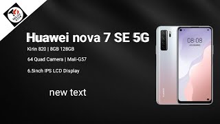 Huawei Nova 7 SE 5G Smartphone | Kirin 820G | 64MP Quad Camera | ALL YOU NEED TO KNOW