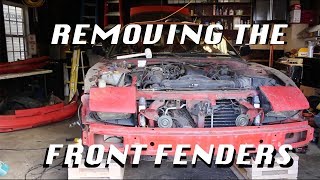 240SX REBUILD- Ep3 REMOVING THE FRONT FENDERS