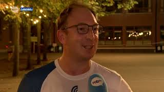 3.500 sportievelingen lopen door Leuvense verlichte straten en gebouwen tijdens Leuven Night Run