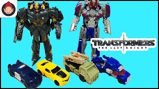 Transformers The Last Knight Turbo Changer Megatron Bumblebee Optimus Prime Barricade Hound Unboxing