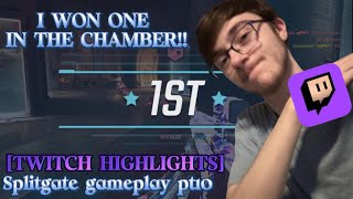 [TWITCH HIGHLIGHTS] I WON ONE IN THE CHAMBER!! // Splitgate gameplay pt10