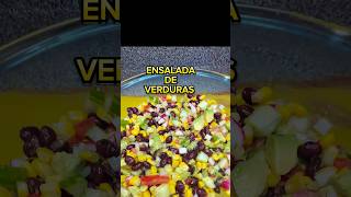 ENSALADA DE VERDURAS 🌽🫘 perfecta para acompañar cualquier comida! #receta #recipes