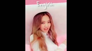 Ddu du ddu du jennie's rap korean vs english #blackpink #jennie #ddududdudu