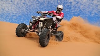 ATVing in the Glamis Dunes with 2015 Yamaha Raptor 700 and YFZ450