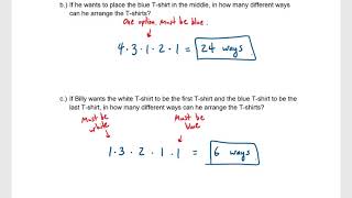 Chapter 11.7 - The Counting Principle and Permutations