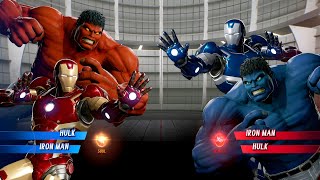 Iron Man Hulk (Red) vs. Iron Man Hulk (Blue) Fight - Marvel vs Capcom Infinite PS4 Gameplay