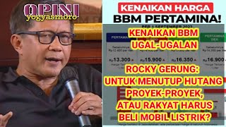 Rocky Gerung bicara Kenaikan BBM Pertamina. Bensin Naik. Pertamax naik. Rakyat tercekik.