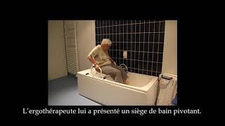 Présentation d'une aide technique - Le siège de bain pivotant