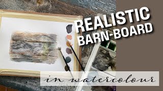 Realistic barn board texture in watercolour