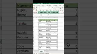 Delete Blank Rows in Excel  #excel #exceltips #exceltutorial