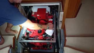 genset service oil oil filter antifreezing ect