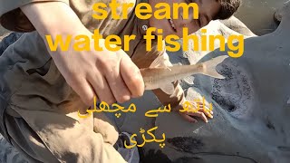 Fishing! small stream of water fishing in Pakistan! amazing fishing