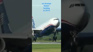 us airways butter landing