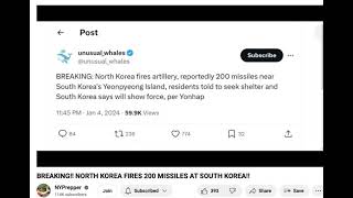 North Korea fires artillery rounds at South Korea Island - Prayat316 dot com