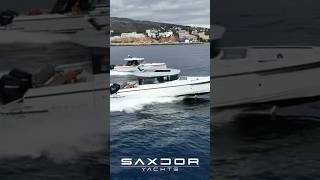 Saxdor 320 range hitting the water #yacht #boat