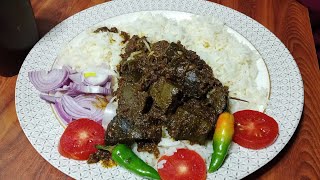 ASMR EATING SPICY BEEF LIVER CURRY | WITH RICE +DRINK || MUKBANG