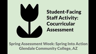 Student-Facing Staff Activity: Cocurricular Assessment