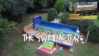 MAN TURNS TRASH COMPACTOR INTO A POOL: YOU HAVE TO SEE THE SWIMPACTOR!