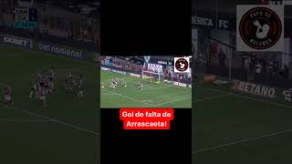 Toma essa pedrada! ❤🖤 #futebol #flamengo #shorts #shortsvideo #arrascaeta