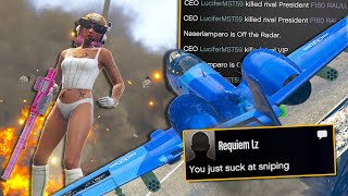 "You just suck at sniping" Godmoders Are as BRAINDEAD as They Come! [GTA Online]