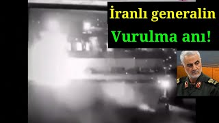 İranlı General Kasım Süleymani'nin vurulma anı görüntüleri.