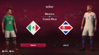 FIFA 23 | COPA MUNDIAL QATAR 2022 | MEXICO VS COSTA RICA | 4K 60FPS | PS5