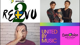 #REVU2​​ Eurovision Ireland reacts to Sweden 2024 - Marcus & Martinus - Unforgettable