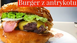 Domowy Burger z antrykotu.  #burger