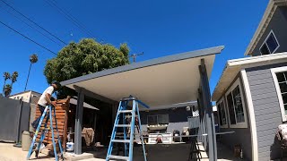 How to Build a Grey Freestanding Elitewood Patio Cover