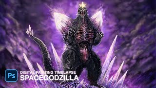 Drawing Space Godzilla | Digital Painting Timelapse