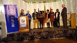 Inductions by Rotary international President Ian H.S. Riseley and 9350 DG Lynette Stassen