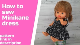 Minikane dress pattern Minikane easy sewing pattern Minicane clothes patterns Doll dress making