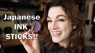 Watercolorist tries Sumi Caligraphy Ink Stick - The most EXPENSIVE INK in the World!?