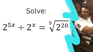 2^5x÷2^x=√(5&2^20 )