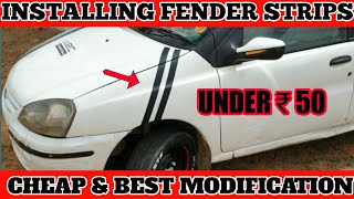 INSTALLING FENDER STRIPS ONE MY MODIFIED CAR | FENDER STRAPS FOR ALL CARS COMPLETE INSTALLATION VIDE