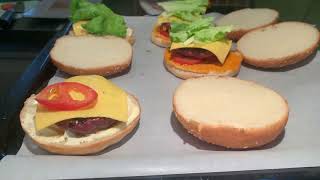 Cooking Burgers on the grill