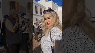 4K,Granate Styling,walking in public, touristic sightseeing #Tanger, #Maroc, shorts, seamed tights