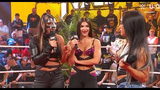 Roxanne Perez live promo interrupts by Jacy Jayne, Jazmyn Nyx WWE NXT Jun 11 2024