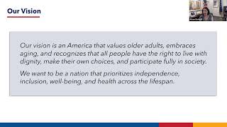 Webinar: Strategic Framework for National Plan on Aging