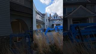 Pressure washing and painting job Newport Rhode Island  #genieorbitallift #paintingcontractor