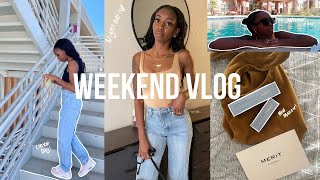 PHOENIX VLOG: Blacking out in Target, Trying MERIT Beauty, Content Day + Pool day!